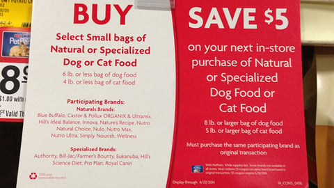 PetSmart 'Natural or Specialized' Shelf Sign