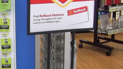 Walmart 'Rollback Madness' Stanchion