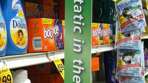Safeway P&G 'Fight Static in the Dryer' Aisle Violator