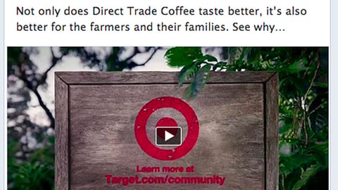 Target 'Direct Trade Coffee' Facebook Update