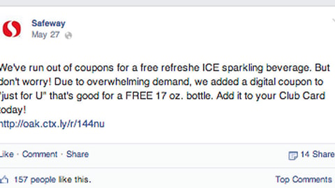Safeway Refreshe Ice Facebook Update