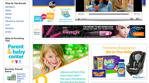 Walmart.com 'Bet on Your Baby' Page