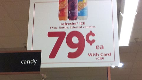 Safeway Refreshe Ice 'Great Value' Ceiling Banner