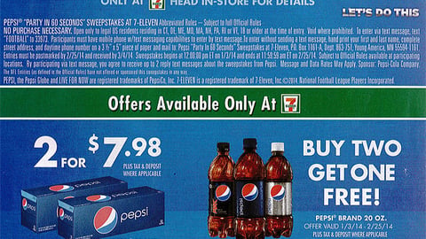 PepsiCo 7-Eleven 'Party in 60 Seconds' FSI