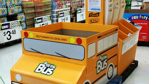 Walmart 'Fill the Bus' Collection Bin