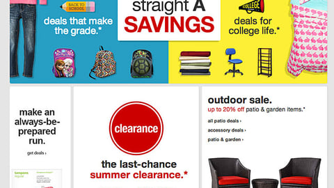 Target 'Straight A Savings' Leaderboard Ad