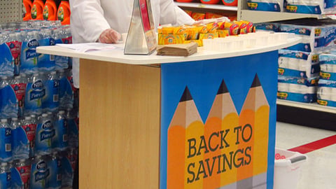 Target 'Back to Savings' Sampling Station