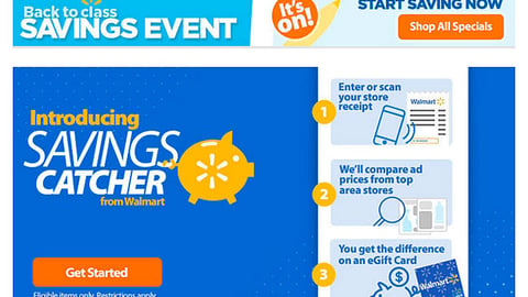 Walmart 'Introducing Savings Catcher' Email