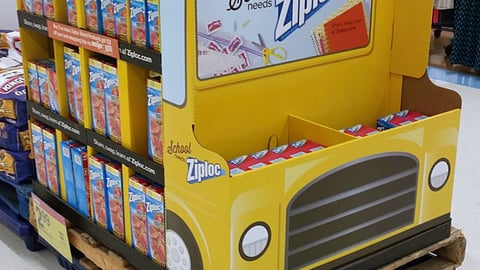 Ziploc 'School Needs' Pallet Display
