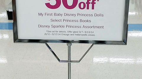 Meijer 'Disney Princess Month' Stanchion Sign