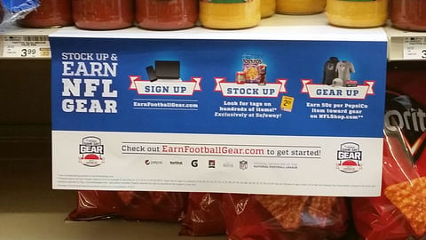 PepsiCo Safeway 'Game Day Gear' Shelf Sign