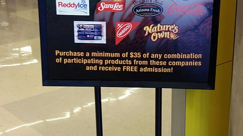 Fry's 'Ultimate Tailgate Experience' Stanchion Sign