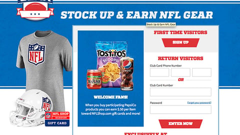 PepsiCo Safeway 'Game Day Gear' Landing Page