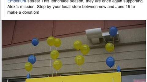 A&P 'Alex's Lemonade Stand' Facebook Update
