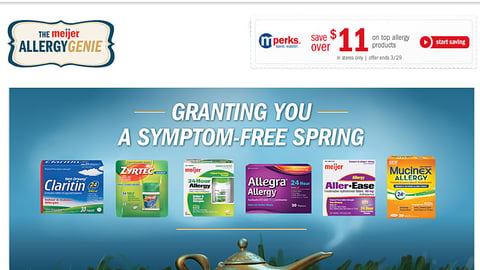 Meijer 'Allergy Genie' Landing Page