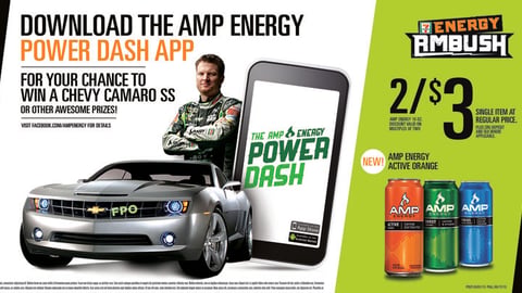 Amp Energy 7-Eleven 'PowerDash' Endcap Header