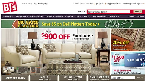 BJ's 'Big Game Playbook' Banner Ad