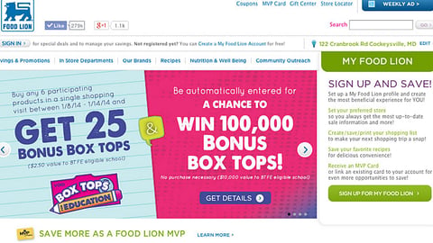 Food Lion 'Bonus Box Tops' Carousel Ad