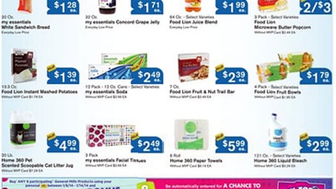 Food Lion 'Bonus Box Tops' Feature