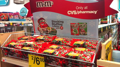 CVS M&M's Holiday Endcap