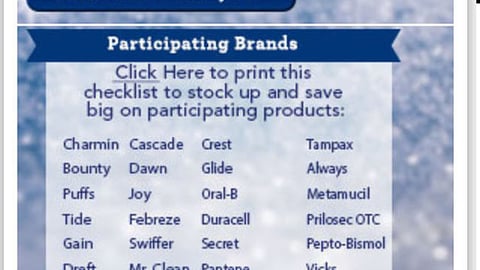 Costco P&G Mobile Landing Page