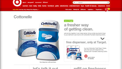 Target.com Cottonelle 'Try the Routine' Brand Showcase