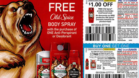 Old Spice BOGO FSI