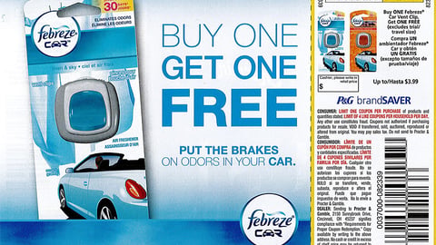 Febreze 'Put the Brakes on Odors' FSI