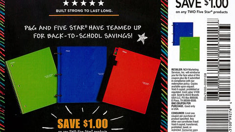 Five Star 'BrandSaver' Back to School FSI