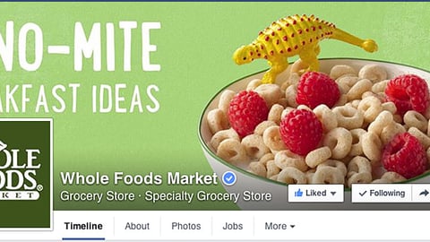 Whole Foods 'Dino-Mite Breakfast Ideas' Facebook Cover