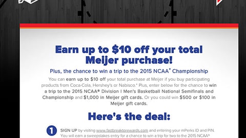 Meijer 'Fast Break to Rewards' Landing Page