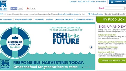Food Lion 'Fish for the Future' Carousel Ad
