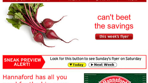 Hannaford 'Football Frenzy' Email Ad