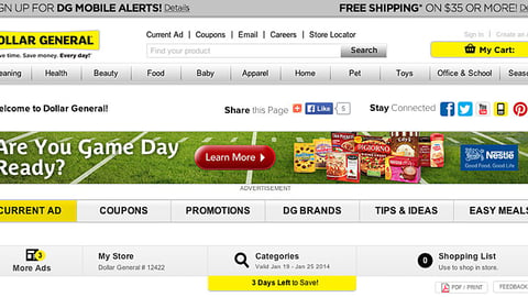 Nestlé Dollar General 'Game Day Ready' Display Ad