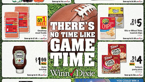 Winn-Dixie 'Game Time' Circular Cover