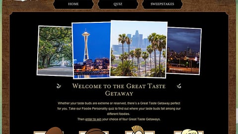 Kroger 'Great Taste Getaway' Landing Page