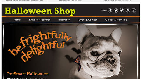 PetSmart 'Halloween Shop' Landing Page