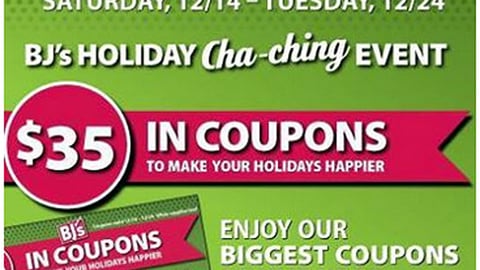 BJ's 'Holiday Cha-ching' Facebook Update