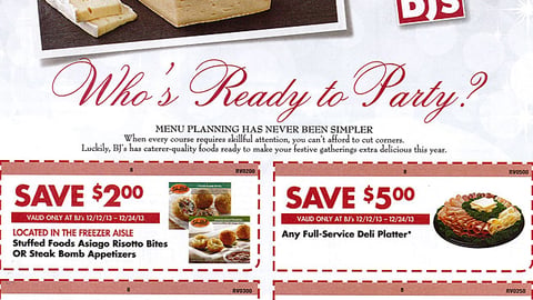 BJ's 'Holiday Happenings' Coupon Flyer