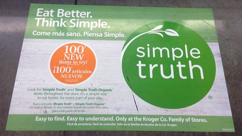 Kroger 'Simple Truth' Floor Cling