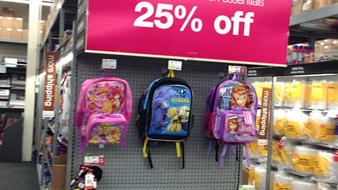 Staples 'Backpack and Lunch Essentials' Endcap