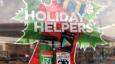 7-Eleven 'Holiday Helpers' Window Cling