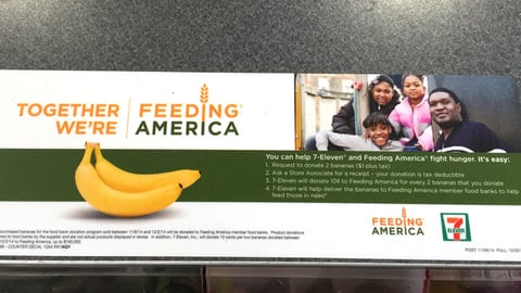 Feeding America 7-Eleven Counter Cling