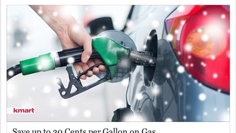 Kmart 'Fuel Your Holiday Shopping' Facebook Update