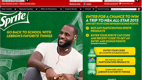 Sprite Family Dollar 'LeBron's Favorite Things' Landing Page