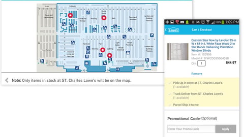 Lowe's Trip Map and Mobile Checkout