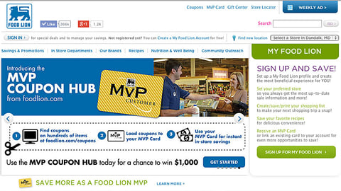 Food Lion 'MVP Coupon Hub' Carousel Ad