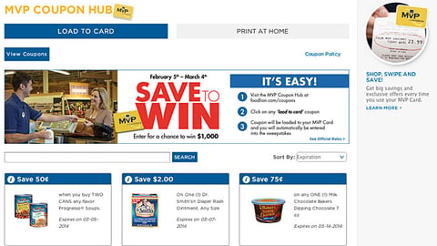 Food Lion 'MVP Coupon Hub' Landing Page