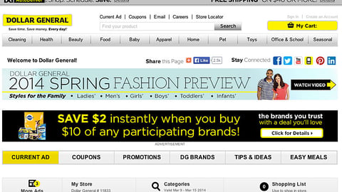 Dollar General Mars 'Indulge Your Pet' Banner Ad