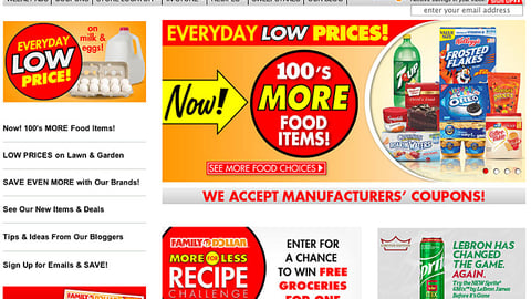 Family Dollar 'More Food Items' Carousel Ad